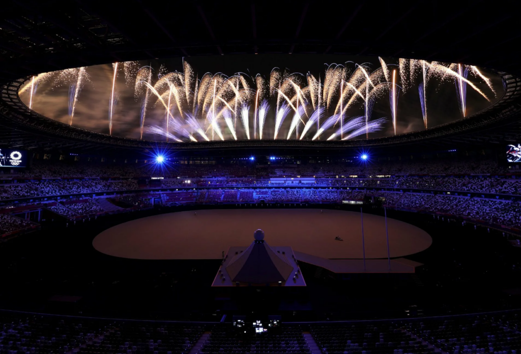 Открытие Олимпиады - пустой стадион во тьме