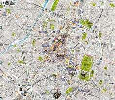 Туристическая карта достопримечательностей Брюсселя