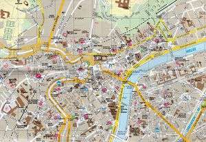 Туристическая карта достопримечательностей Льежа