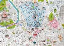 Туристическая карта достопримечательностей Лилля