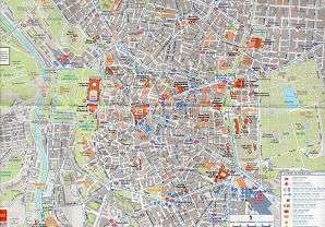 Туристическая карта достопримечательностей центра Мадрида