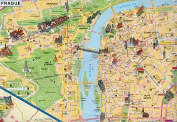 Туристическая карта достопримечательностей Праги