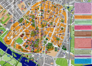Туристическая карта достопримечательностей Саламанки