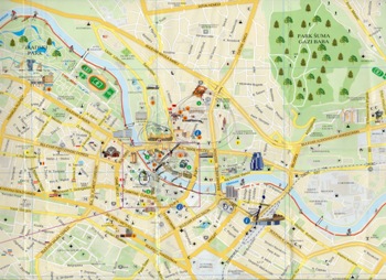 Карта центра Скопье