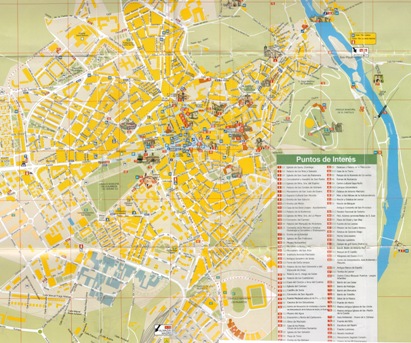 Туристическая карта достопримечательностей Сории